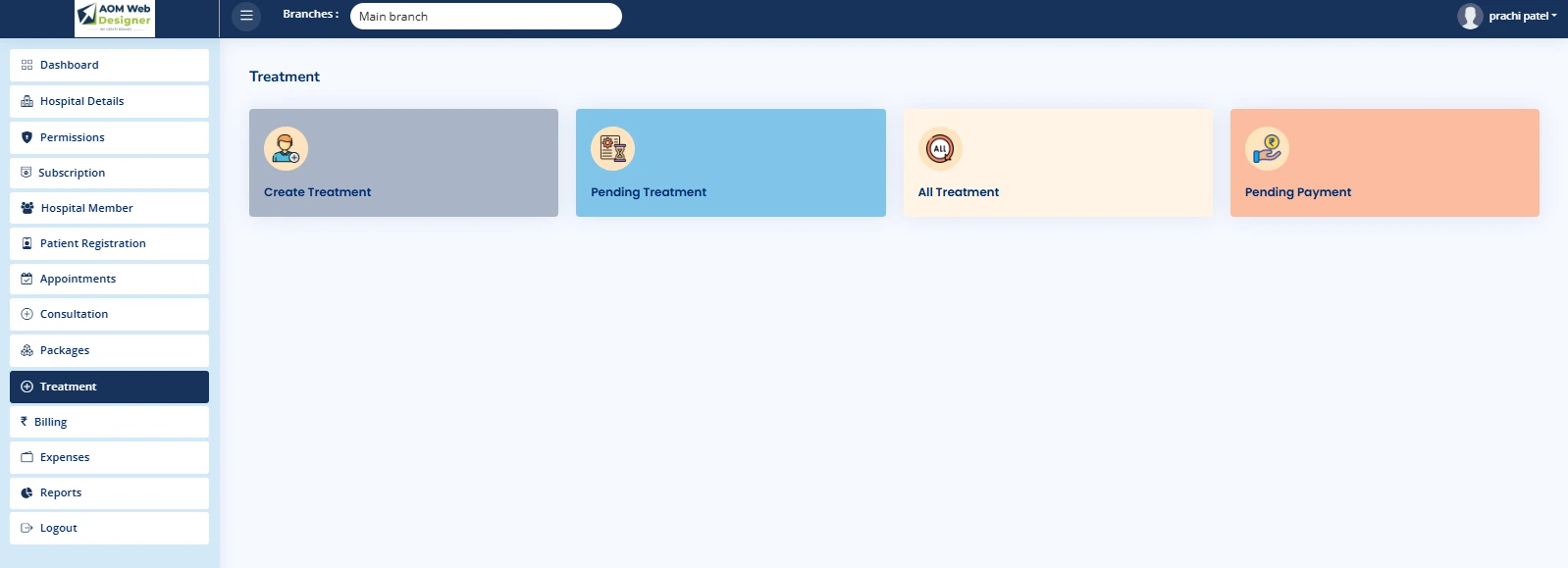 Treatment with Physio Software